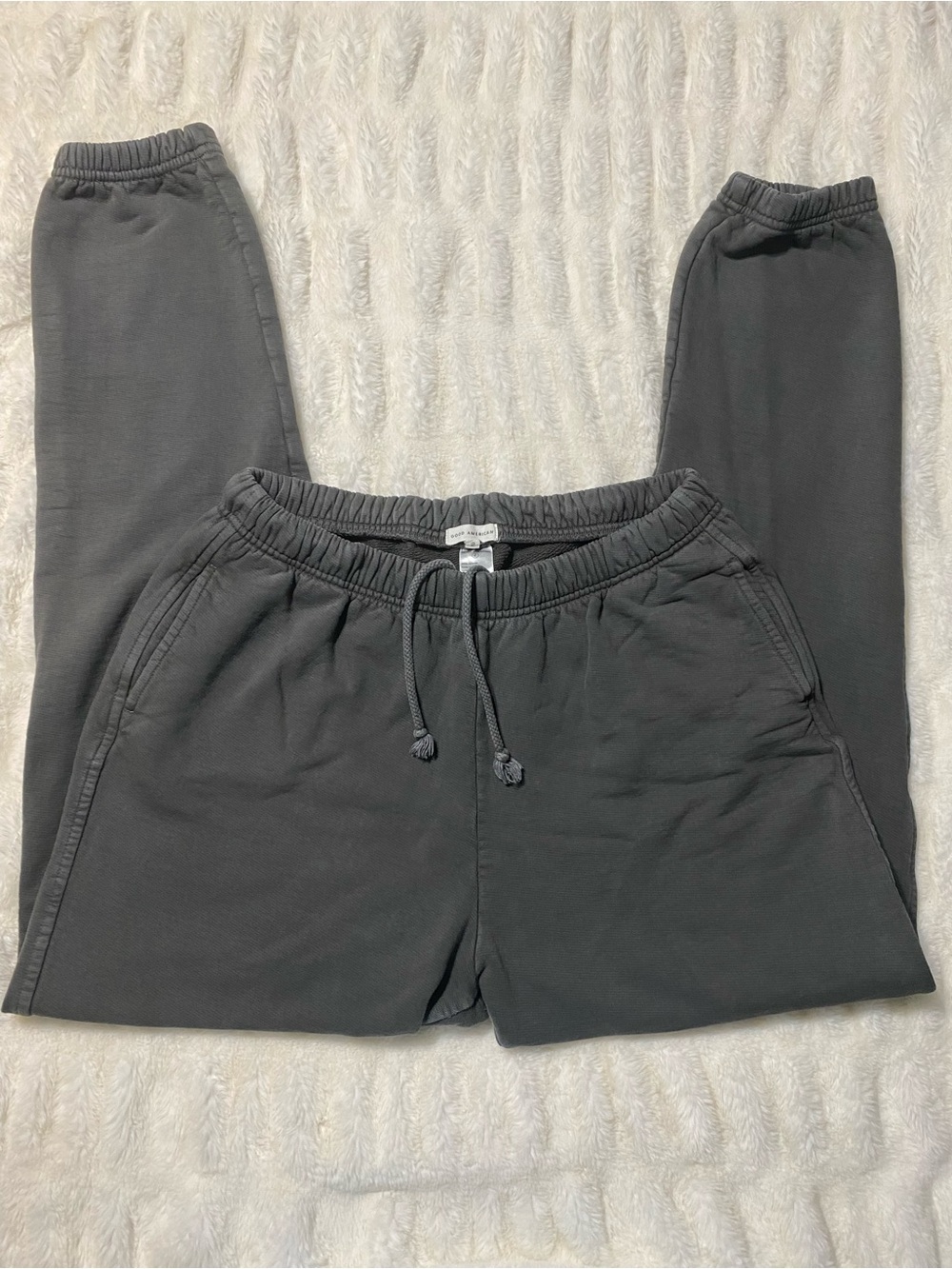 Good American Charcoal Drawstring Joggers